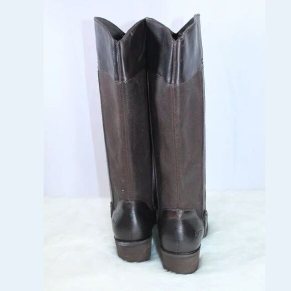 Ugg Australia Cassis Lodge Brown Leather Boots - Picture 5 of 7